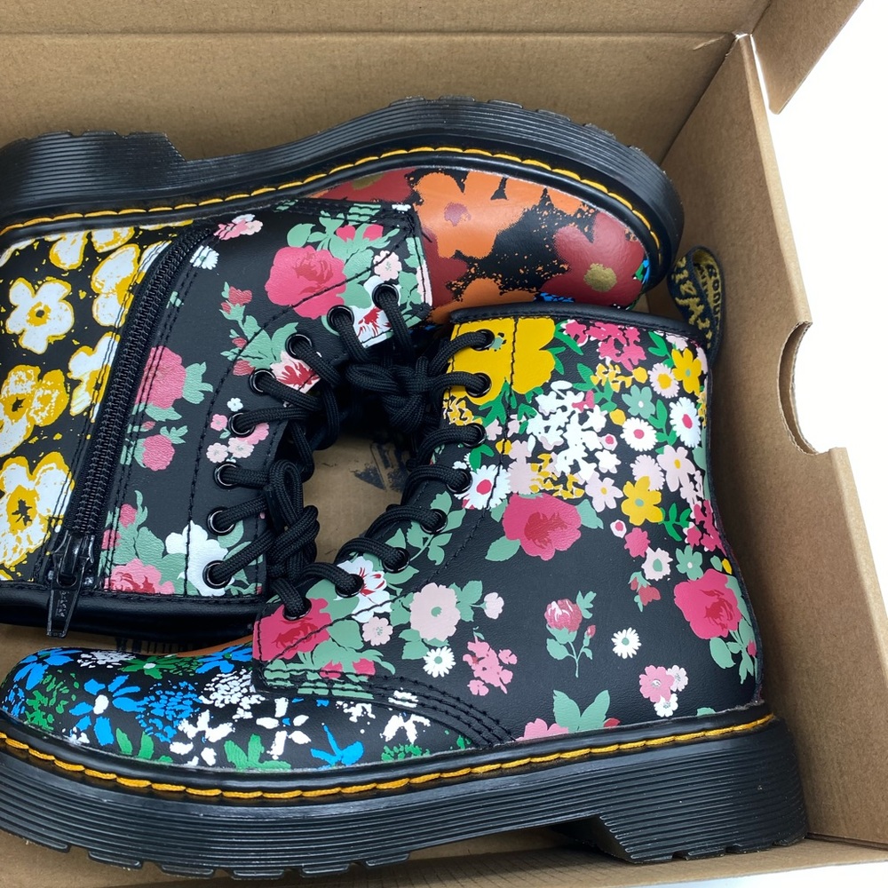 Little Girls floral Doc Martens 1460 Size 1